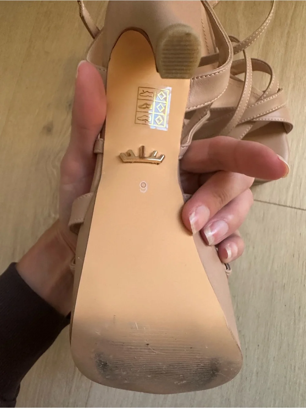 Esther Stiletto Platform Sandal - Beige
